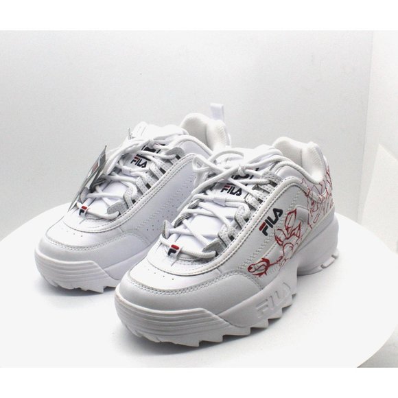 Fila Big Girls Disruptor Ii Floral Embroidered Cas - Picture 6 of 7